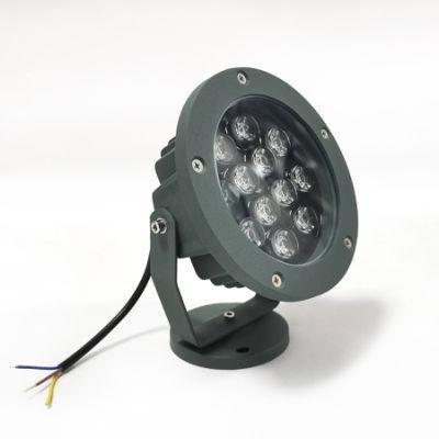 Round Aluminum Housing Many Wattage Single Bead IP65 12W RGB LED Flood Light