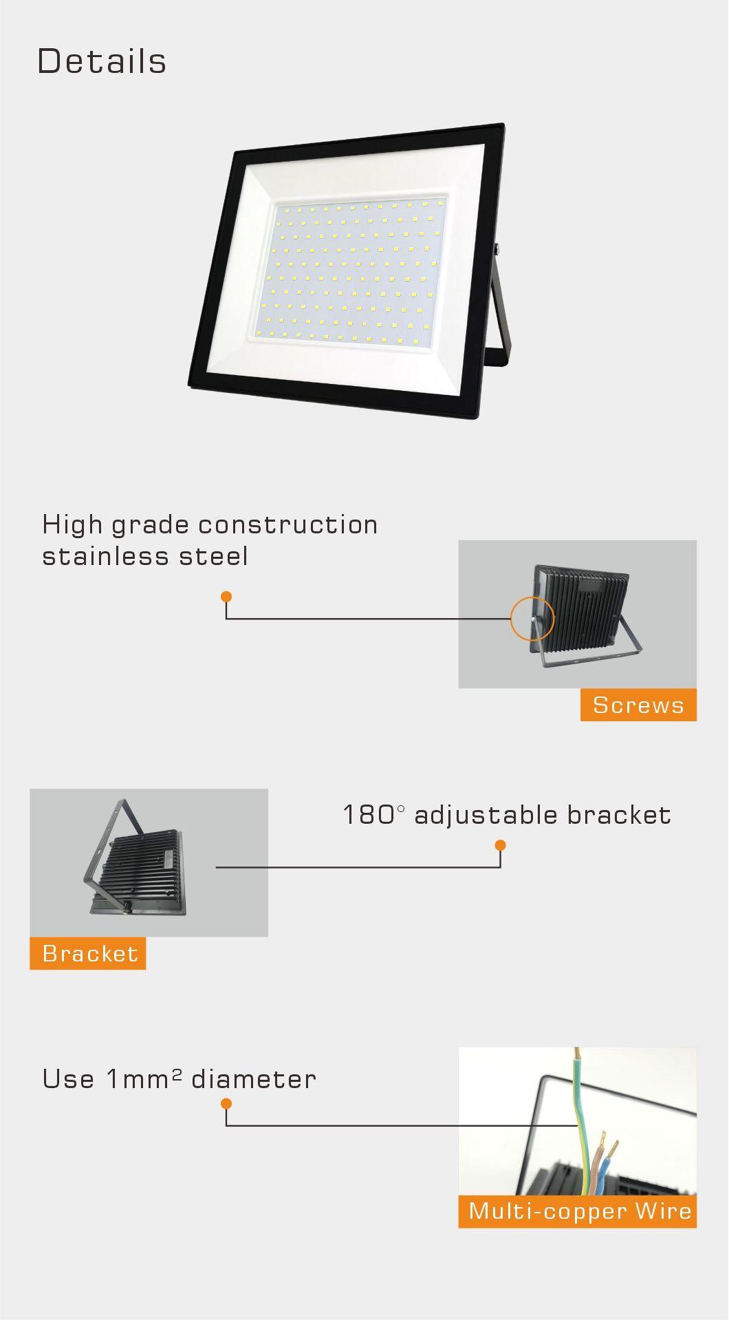 Industrial Aluminum Outdoor Reflector Latest Price LED Floodlight for Outdoor Lighting