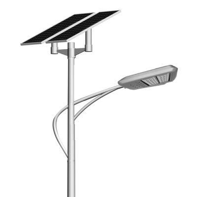 Hot Sale High Brightness IP65 Waterproof Outdoor 10m Pole 80W Split Solar LED Road Lamp with Double Arms