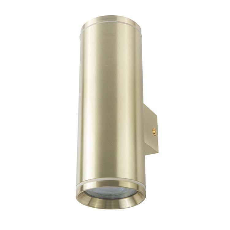 Luxury Brass LED Wall Light Cylinder Decorative Garden Wall Lighting for GU10 MR16 LED Bulb