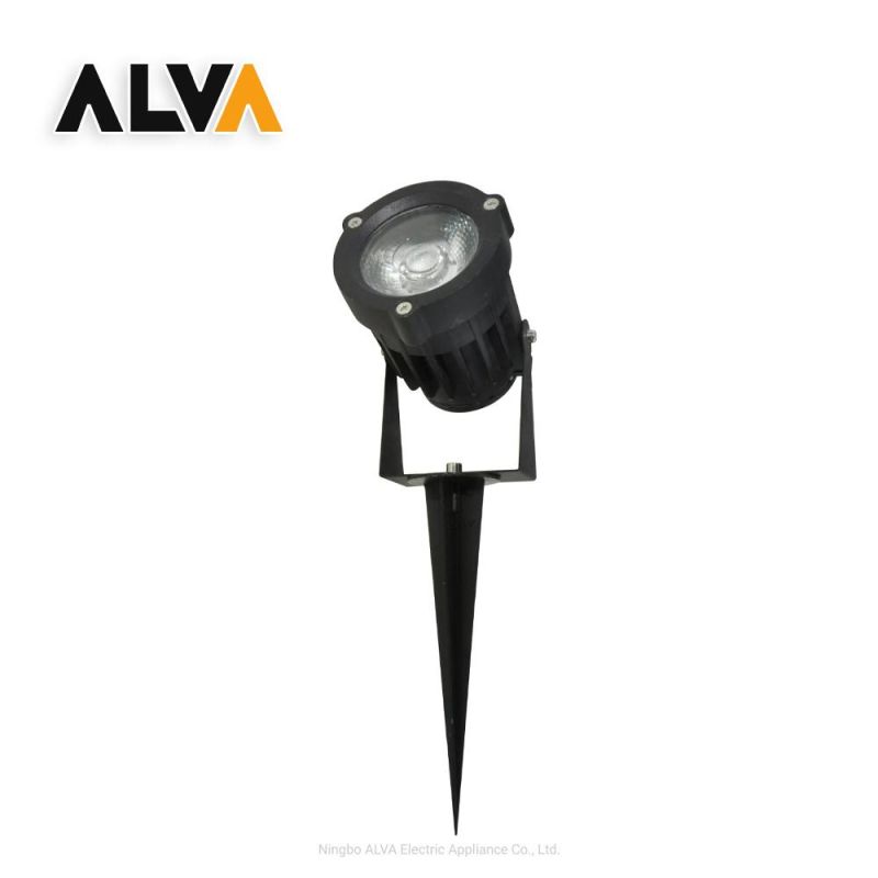 Aluminium Spike Light with Inclined Cover GU10 Socket Lampholder for Garden