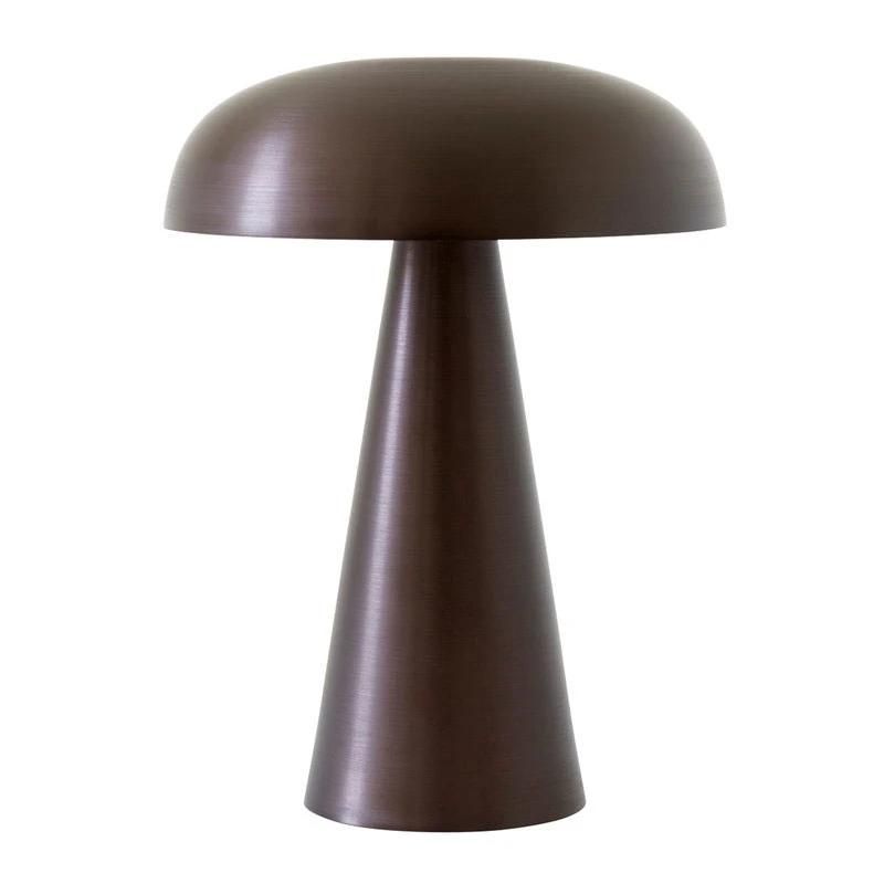 2022 Nordic Modern Cordless Black Night Light Rechargeable Battery Touch Dimmer Table Lamps for Restaurant