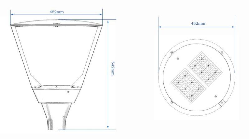 IP65 Outdoor Aluminum LED Garden Light 100W