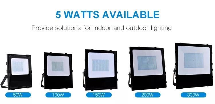 Aluminum Outdoor Waterproof IP66 6000K-6600K 150W LED Floodlight