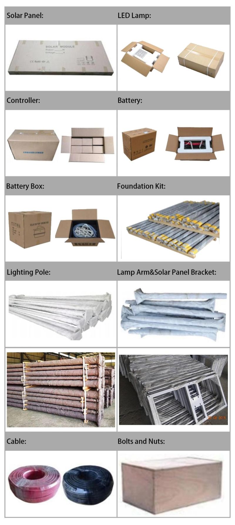 High Quality Factory Price Top Battery 6m Pole 30W Outdoor Solar Street Light ISO9001