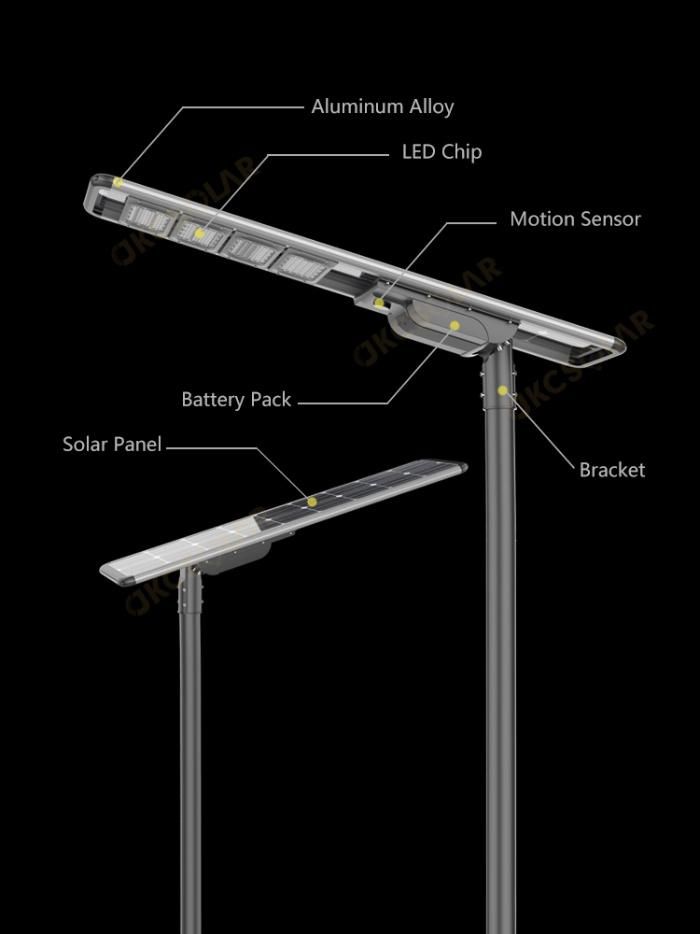 High Performance Bridgelux Public Area Sensor Solar LED Street Light Rygh-Fx-100W