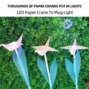 Thousand Paper Crane Shape LED Landscape Lamp Park Courtyard Lawn