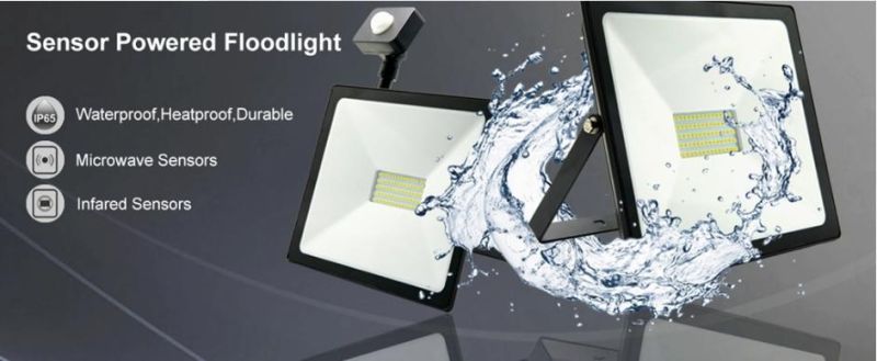 100W PIR COB LED Flood Light with Motion Sensor