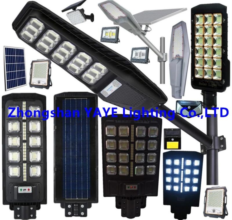 Yaye Solar Manufacturer Factory 1000W/800W/600W/500W/400W/300W/200W/150W/100W LED Outdoor Street All in One Camera COB Wall Flood Garden Road Light Distributor