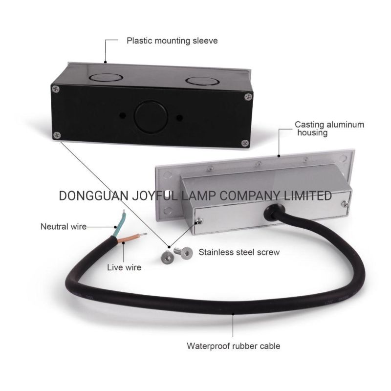 COB 5W LED Recessed Stair Light Rectangle Buried LED Lamp