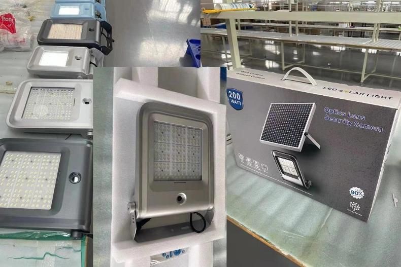 Outdoor 200W 300W Solar Powered LED Street Light All in One with Auto Intensity Control for Parking Lot