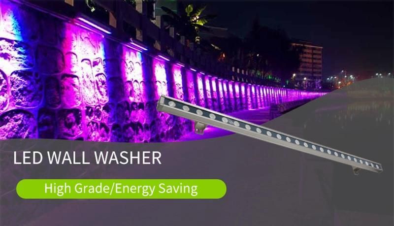 High Quality RF Remote Control Waterproof Outdoor DMX512 Wall Washer Light Full Color 36W Waterproof Spotlight