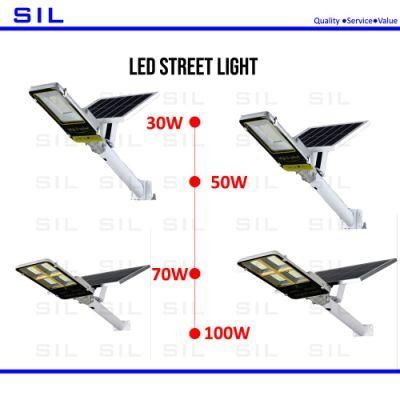 Solar Street Lamp High Lumen Induction Motion Sensor Waterproof Integrated Outdoor Road LED Garden 70W Solar Street Lights