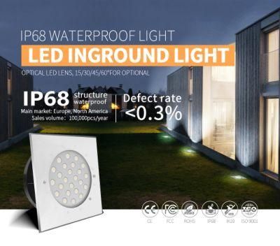 Hot Sales Square Shape IP68 LED Inground Light Underground Light