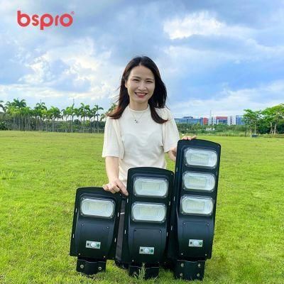 Bspro All in One Pole Bright Outdoor Lights Hot Selling Lighting Solar LED IP65 Waterproof Street Light