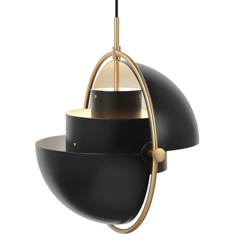 2022 Nordic Classic Pendant Lamp Electroplated Copper Lamp Designer Model Room Bar Cafe Semicircle Deformation Pendant Light