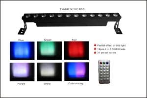 12PCS 4in1 Battery Powered LED Bar Used Stage Lighting Equipment DJ Light