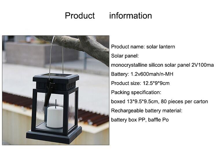 Outdoor Solar Candle Lantern Landscape Decoration LED Garden Lights