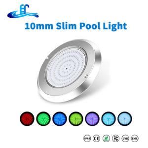 Resin Filled RGB DC12V IP68 Ultra Thin 10mm 316ss Waterproof Slimline LED Pool Light