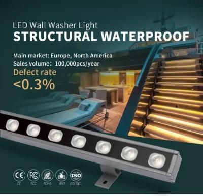 Aluminium Alloy 18W 24V IP67waterproof DMX512 Control LED Swimming Pool Wash The Wall Lamp