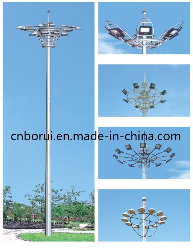 01 Stadium Lighting High Mast Lighting Pole, Steel Pole Light Pole with Lift System