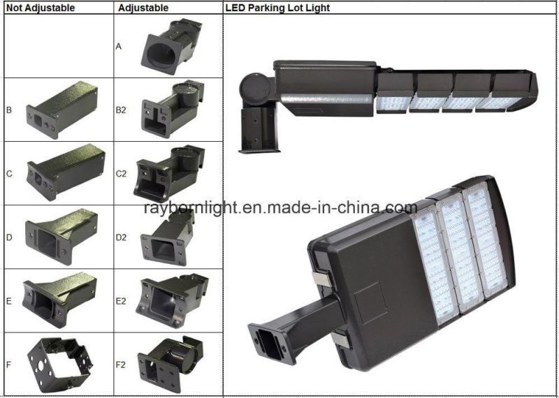 Photocell Sensor 250W/100W/150W/200W Public Area Shoebox LED Street Light for Outdoor Parking Lot Roadway Lighting