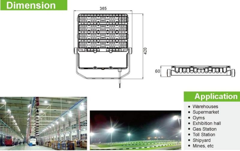 100W 150W 200W Sensor LED Flood Light Turns The Light on at Night and off During The Day