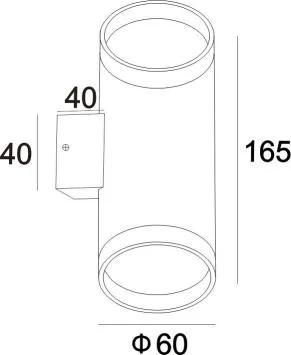 Ce RoHS IP65 Modern External up and Down LED Wall Sconces Decorative LED Wall Lighting