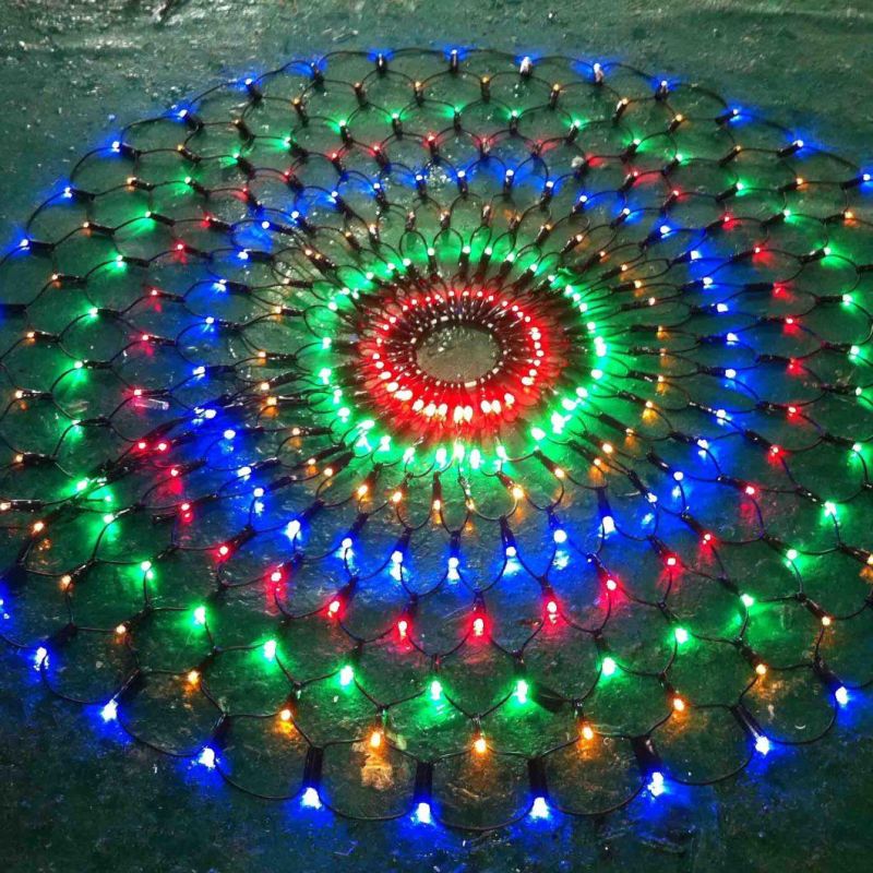 2m X 2m 144 LED Fairy Lights Festival Net Mesh String Xmas Party Wedding Christmas Lights Outdoor Decoration Holiday Lighting