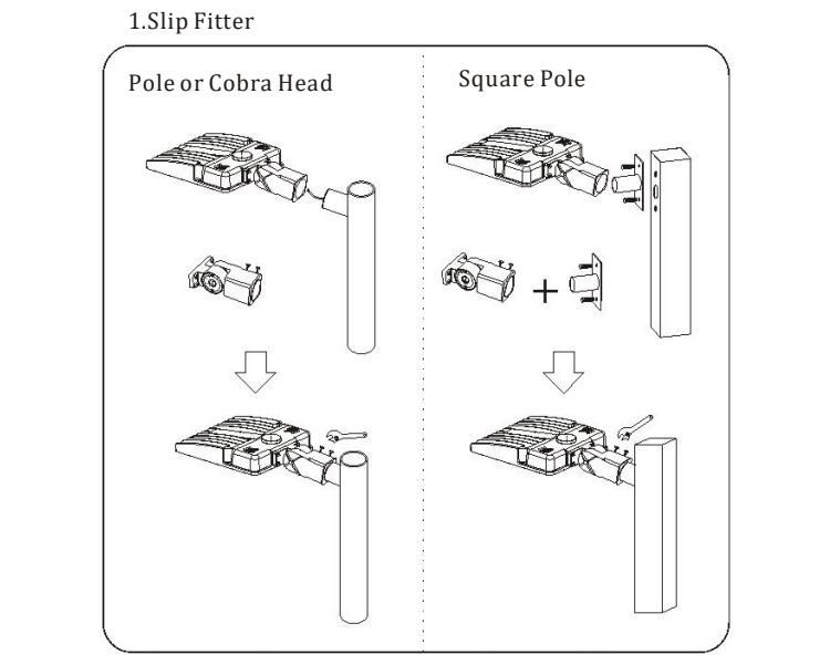 LED Parking Lot Lights AC347V UL Dlc 5700K Shoebox Light