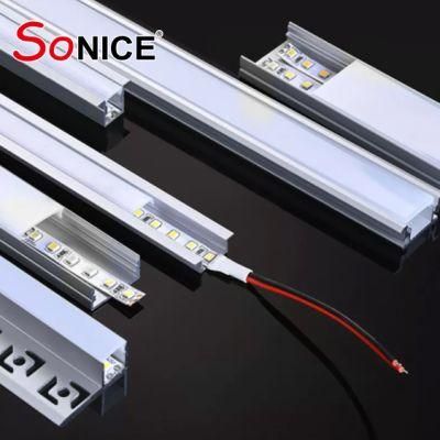 LED Lighting Profile Surface Mounted Seamless LED Aluminum Profile with Oxidized Surface Treatment Surface Profile