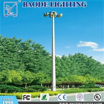 25m with 10PCS 1000W HPS High Mast Lighting Pole