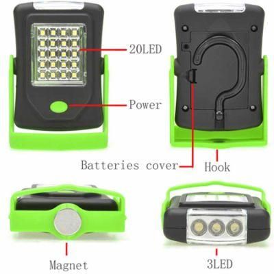 Flashlight LED Lantern Work Light Magnet Hook Camping Work Lamp