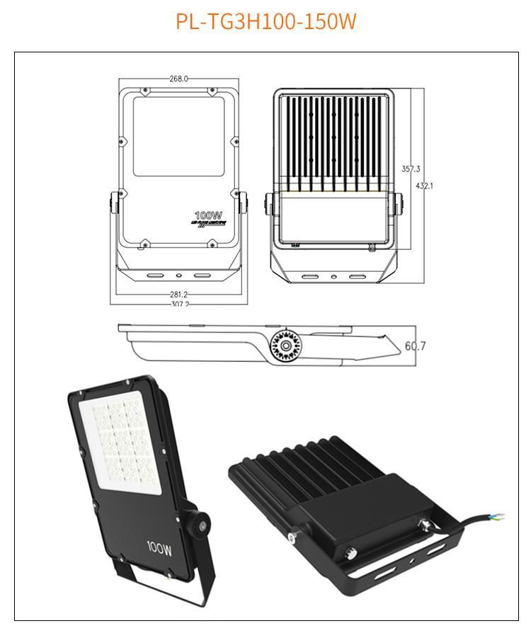 2022 High Light Efficiency Ultrathin 500W LED Flood Light