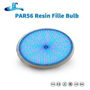 IP68 Waterproof High Lumen Resin Filled RGB PAR56 DC12V Flat LED Wall Mounted Underwater Pool Light