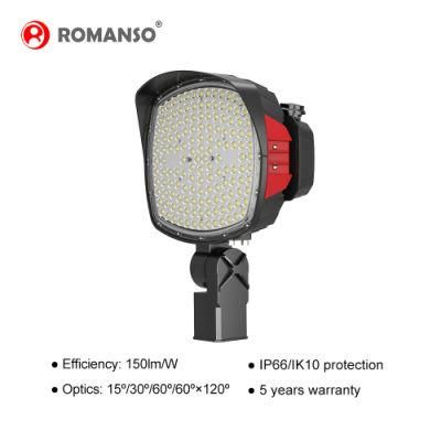 Romanso Factory Wholesale High Quality Aluminium Housing 150lm/W Outdoor Stadium Flood Light