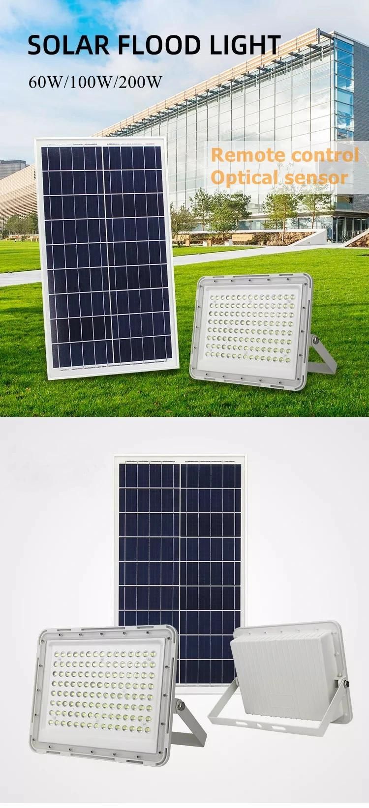 200W 6500K Wide Light Cover Area Solar Powered LED Floodlight