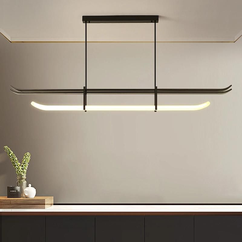 2022 LED Multi-Light Source Adjustable Chandelier Geometric Metal Shape Modern Minimalist Style Pendant Light