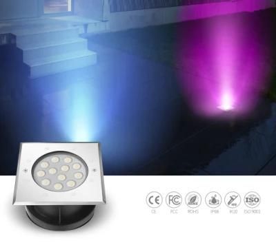 9W DC24V External Control LED Underwater Light SS316L Stainless Steel LED Ground Light Pool Lighting