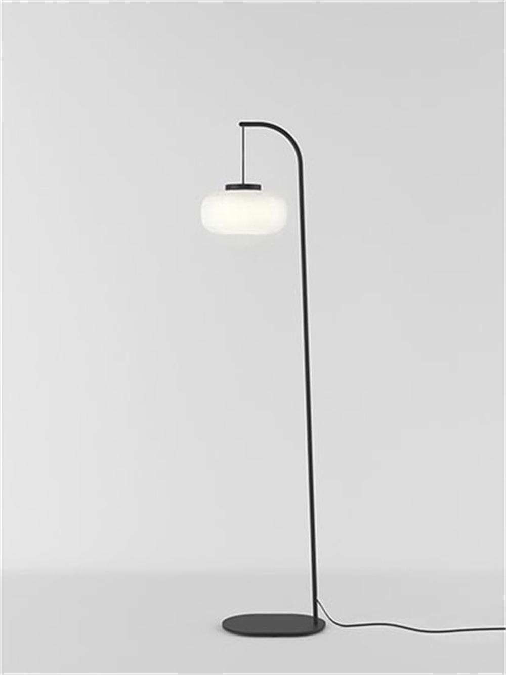 Misko F Dropshiping Decorative Portable Bed Side Reading Wood Base Matte Black Floor Lamp