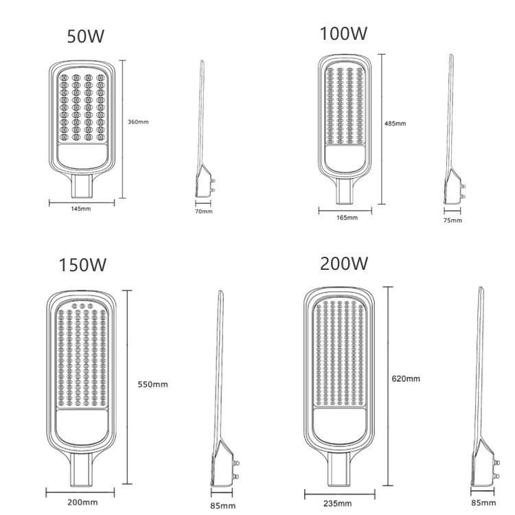 AC100-265V High Quality 2 Years Warranty 100W LED Street Light