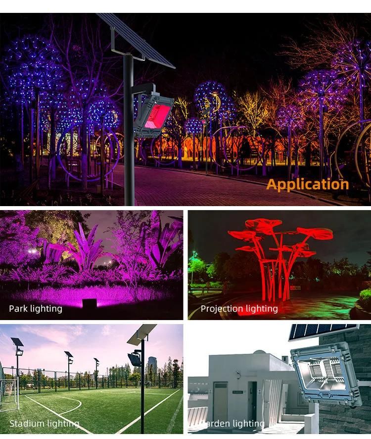 2022 Factory Selling Flashing Remote Control LED Solar Floodlight Environmental Protection