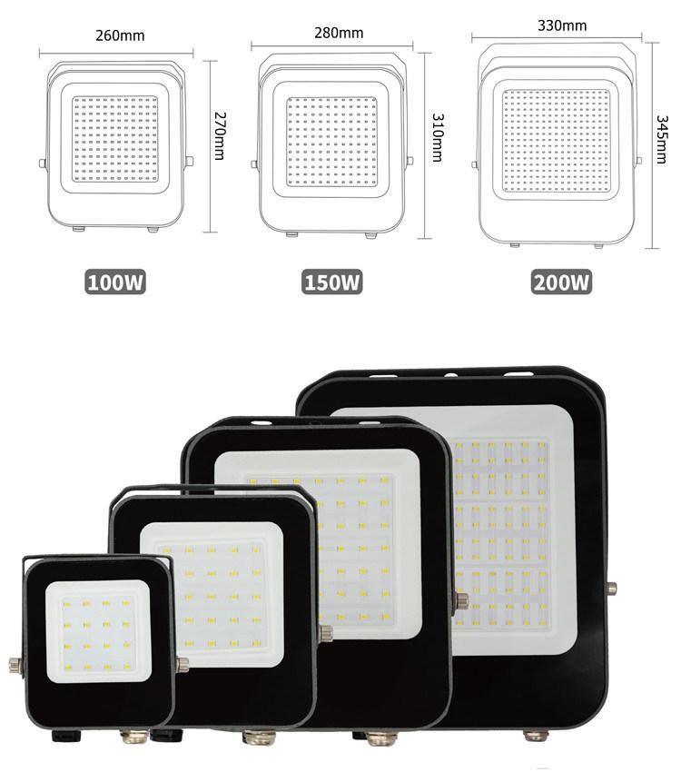 Dob AC100-265V Waterproof Flood Light High Brightness Security 20W LED Projection Lamp