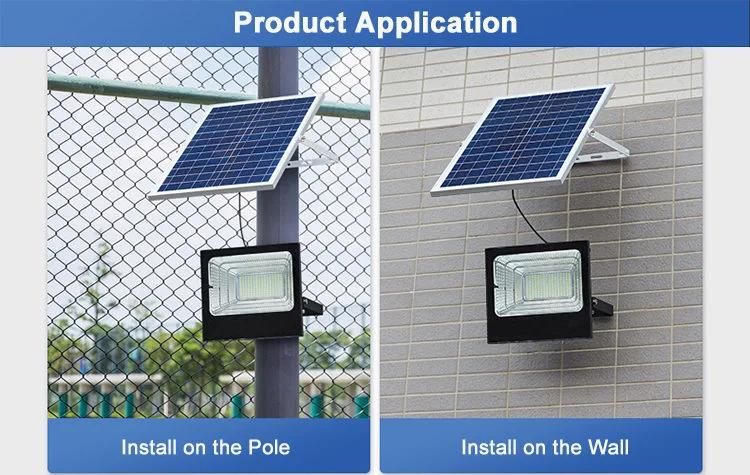 China Factory Price Outdoor Garden Super Bright Reflector 15W 30W 50W 100W 200W 300W Waterproof IP67 Remote Control LED Solar Floodlight