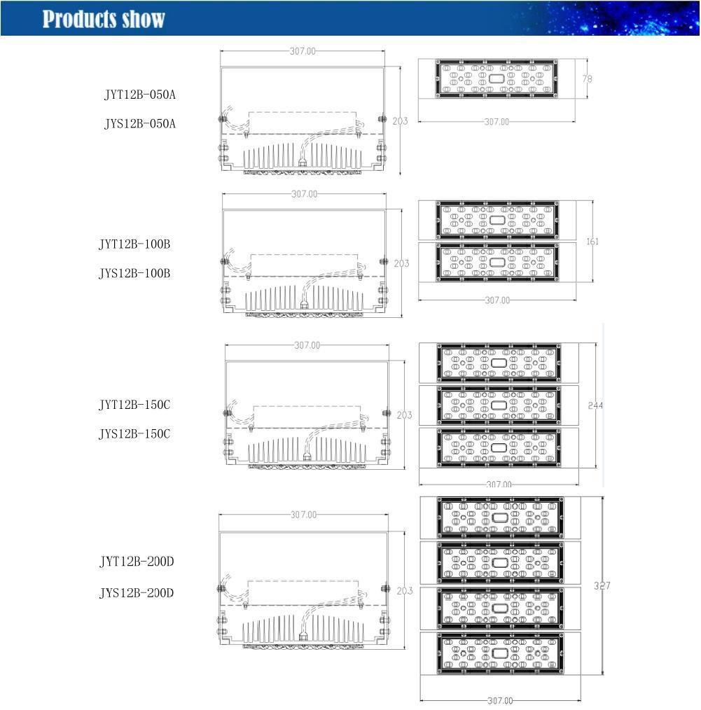 CRI>70 IP65 Outdoor Industrial LED Flood Highbay High Power 50W 100W 150W 200W 250W 300W Tunnel Light for Playground Sqare Large Warehouse