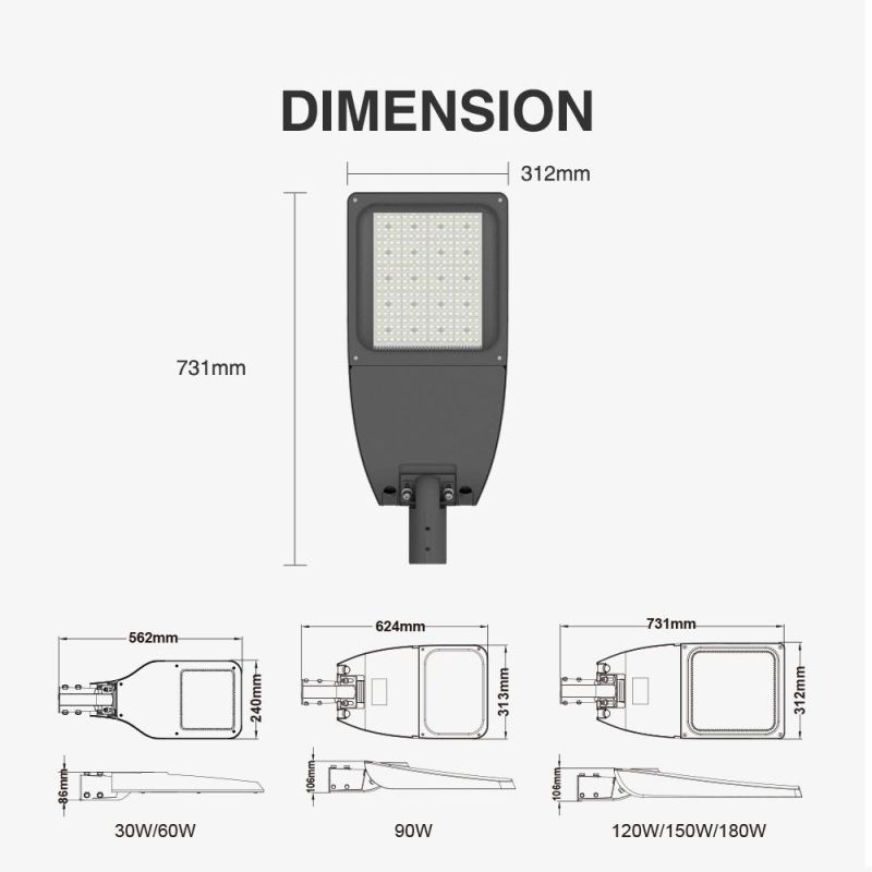 Waterproof New Design Energy Saving All in One Integrated Lamp Solar LED Lightings Street Light for Government Road Lighting Project