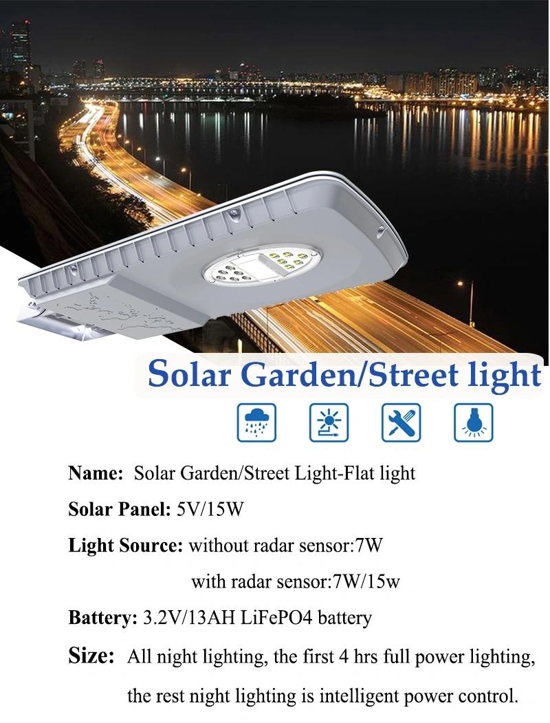 High Lumen High Working Efficiency IP65 Waterproof 20W Integrated All in One Solar LED Street Light with Garden and Park Is at The Top of a 10FT Pole