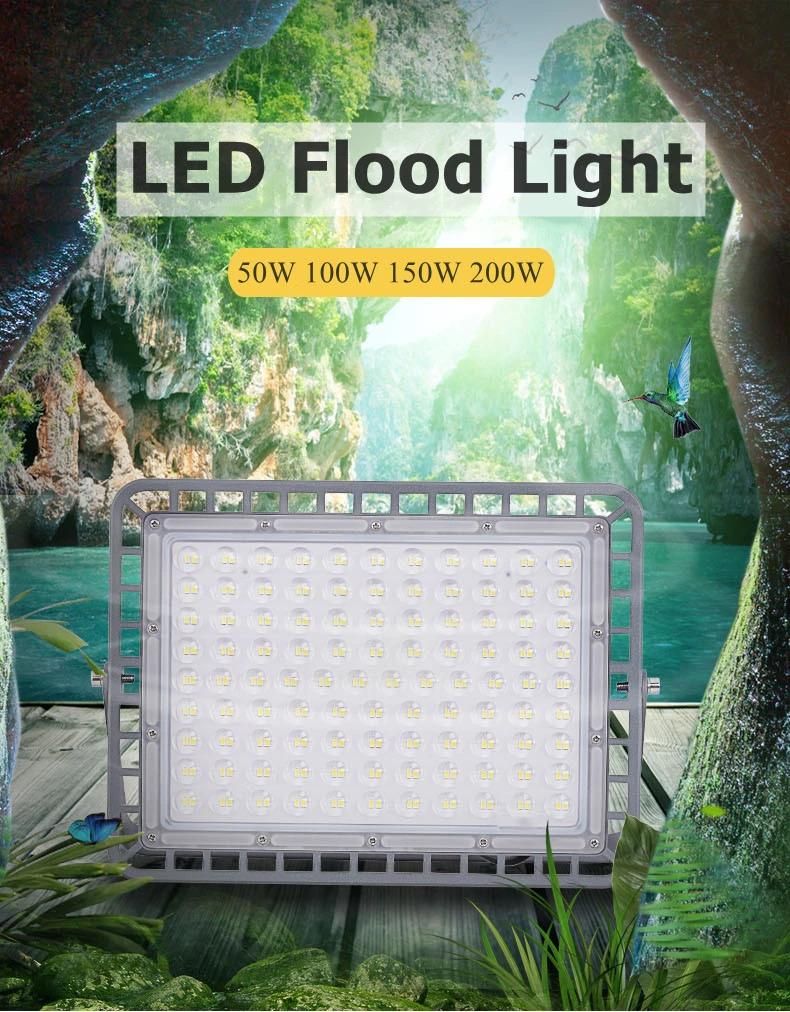 Security 100W Outdoor Waterproof Garden LED Floodlight for Parking Lot