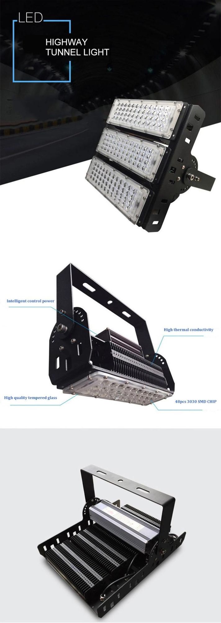 Factory Price Waterproof Housing LED Tunnel Light 300W