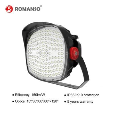 Romanso 150lm/W 240W~1200W Aluminium Housing IP66 Waterproof Flood Stadium Light